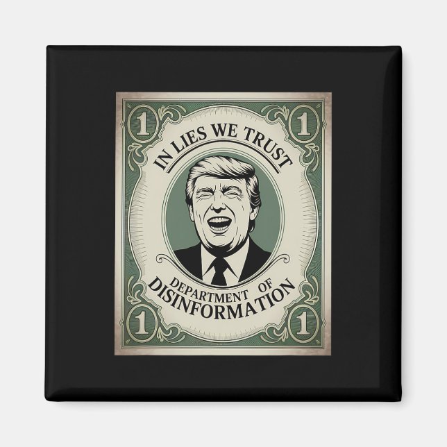 “trust Nobody” - Trump Nknote Parody 2  Magnet (Front)