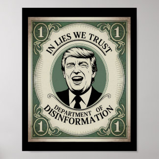 “trust Nobody” - Trump Nknote Parody 2  Poster