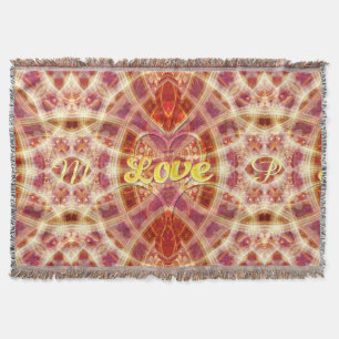 Trust on Love Geometric Art Woven Throw Blanket