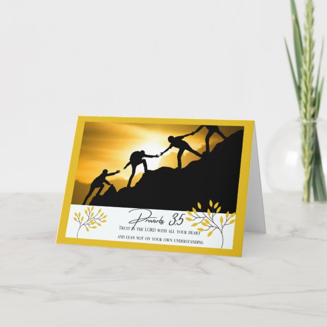 Trust Proverbs 3:5 Bible Verse Greeting Card (Front)