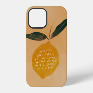 Trust quote and lemon - inspirational yellow iPhone 12 case