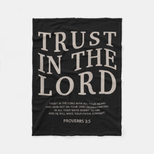 Trust The Lord Christian Faith Bible Verse Scriptu Fleece Blanket