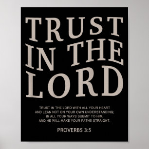 Trust The Lord Christian Faith Bible Verse Scriptu Poster
