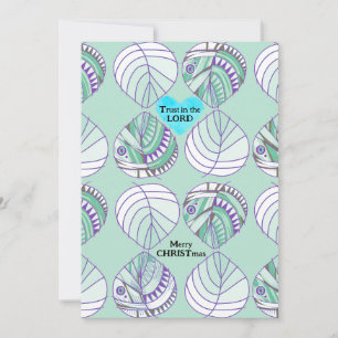 Trust The Lord Fish Leaves Seagrass Christmas Holiday Card