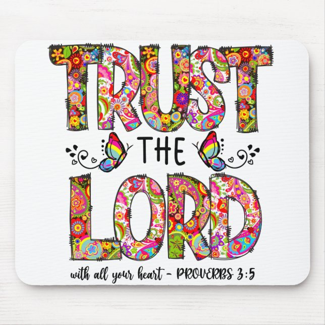 Trust The Lord Sublimation Mouse Pad (Front)