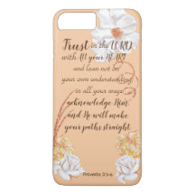 Trust The Lord White Roses In Gold Pink