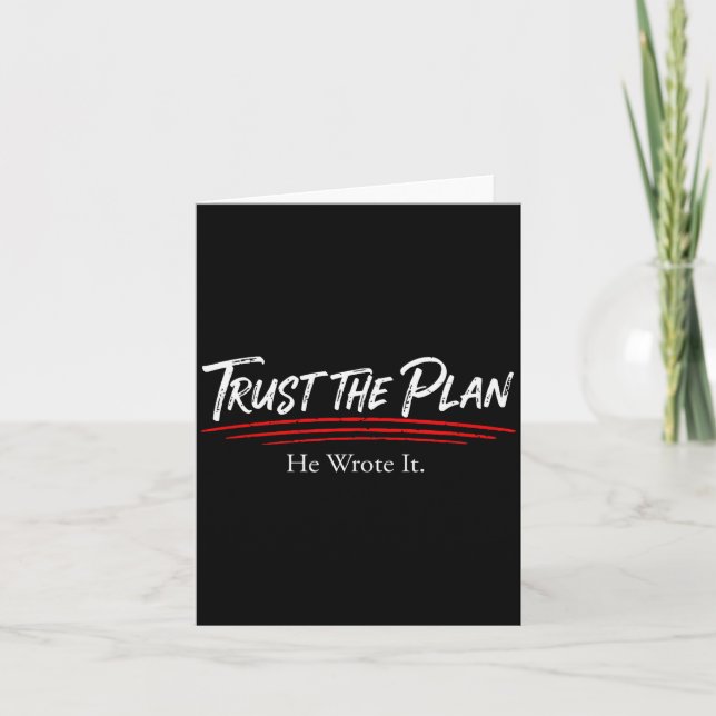 Trust The Plan Christian Men And Women Of Faith Gr Card (Front)