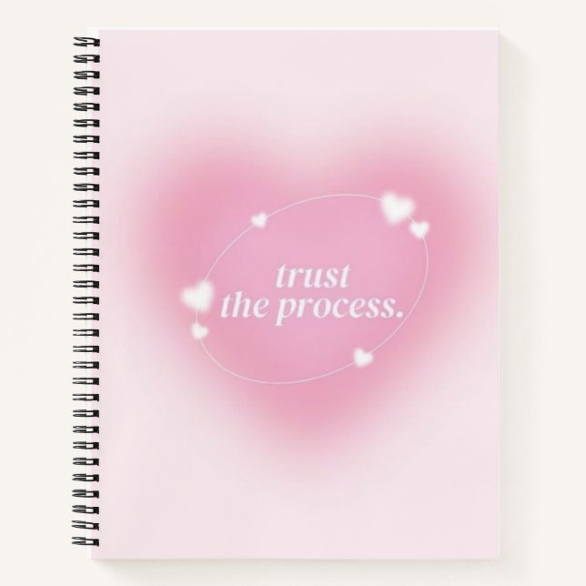 Trust the Process Aesthetic Notebook –  (Front)