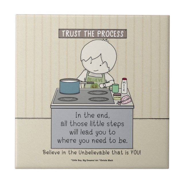 Trust the Process Ceramic Tile (Front)