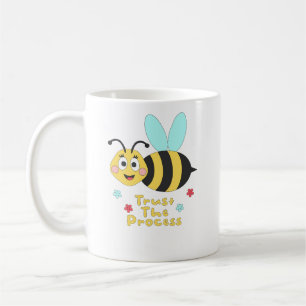 Trust the process Kawaii funny bee fly and smile Coffee Mug