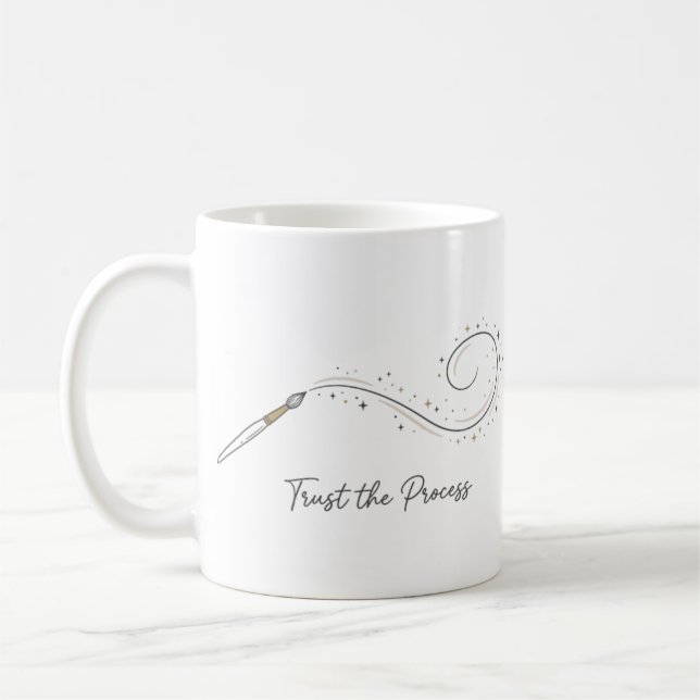 Trust The Process Minimalist Coffee Mug (Left)
