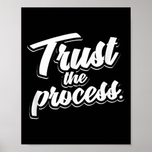Trust The Process Motivational Quote Workout Gym Poster