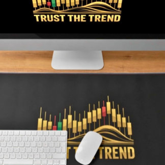 Trust the Trend – Mindset Tee for Traders Desk Mat