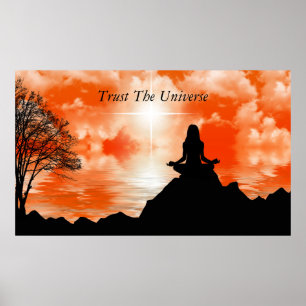 Trust The Universe Spiritual Inspirational Quote Poster