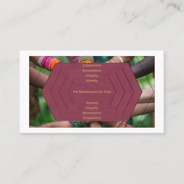 Trust →Transformational Leadership (w/QR code) Business Card (Front)