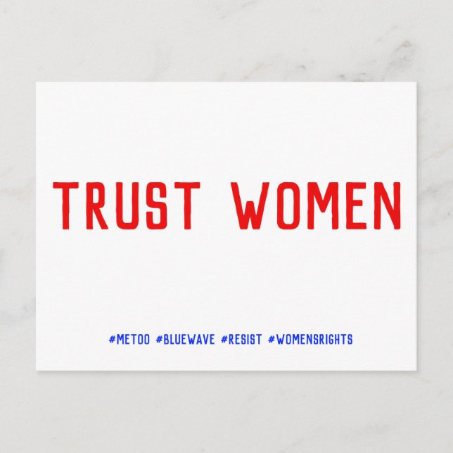 Trust Women Postcard (Front)