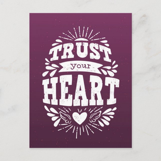 Trust Your Heart Postcard (Front)