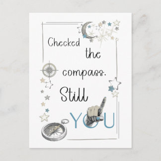 Trust Your Inner Compass. Self Care Afirmation Postcard