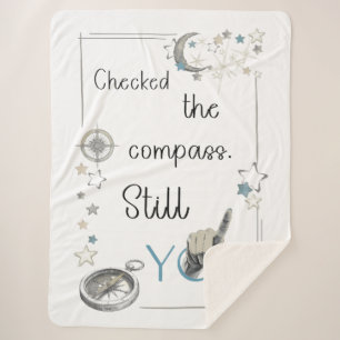 Trust Your Inner Compass. Self Care Afirmation Sherpa Blanket