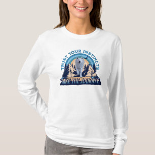 Trust Your Instincts Arctic Wolf Adventure Art T-Shirt