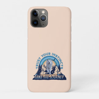 Trust Your Instincts Arctic Wolf T-Shirt iPhone 11 Pro Case
