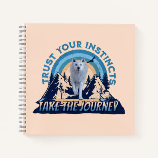 Trust Your Instincts Arctic Wolf T-Shirt Notebook