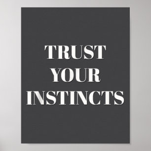 Trust Your Instincts Motivational Poster