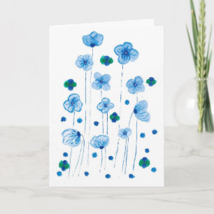 Trust Your Journey   Blue Wildflower Greeting Card