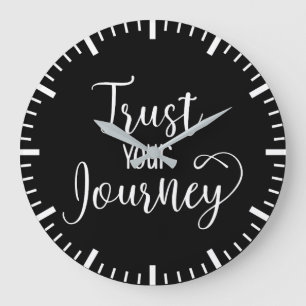 Trust Your Journey, Gym Hustle Success Motivation Large Clock