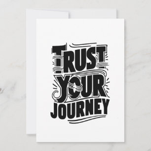 Trust Your Journey Vertical Typography Art Holiday Card