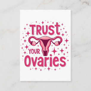 Trust Your Ovaries Womb uterus Awareness  Enclosure Card