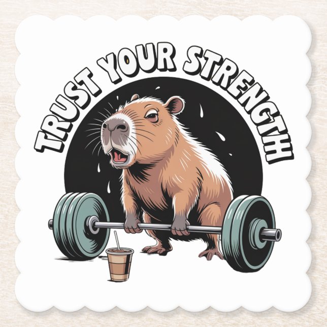 Trust Your Strength Paper Coaster (Front)