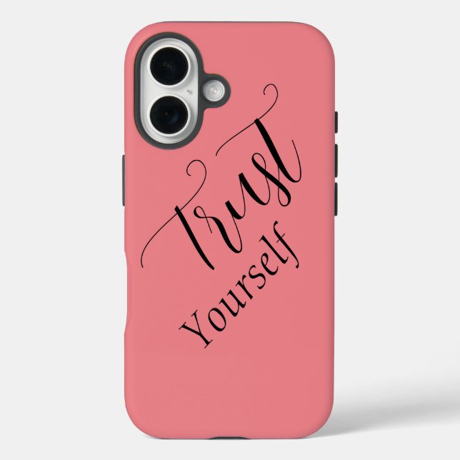 'Trust Yourself' Phrase Black Lettering  Case-Mate iPhone Case (Back)