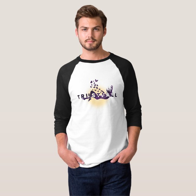 TrustFall | Men 3/4 Sleeve Raglan T-Shirt (Front Full)