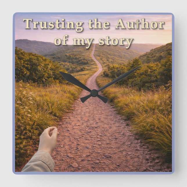 Trusting the Author Square Wall Clock (Front)