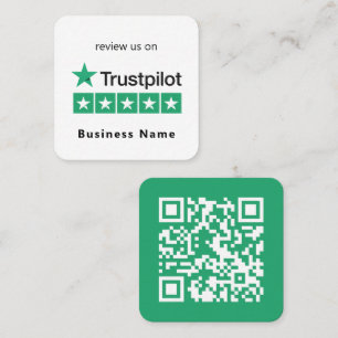 Trustpilot Reviews   Business QR Code Minimal Square Business Card