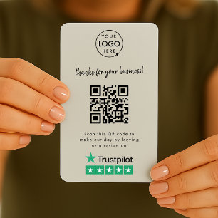 Trustpilot Reviews   Business Review Us Grey QR Card
