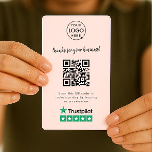 Trustpilot Reviews Business Review Us Pink QR Card