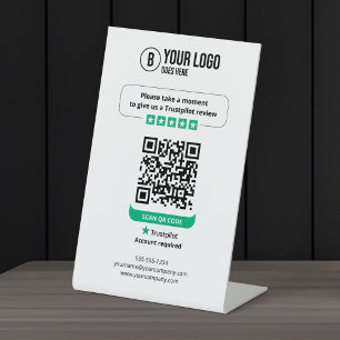 Trustpilot Reviews QR Code Rate My Business 5 Star Pedestal Sign