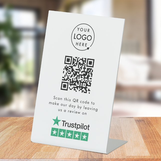 Trustpilot Reviews Tabletop Sign | QR Code Review (Creator Uploaded)