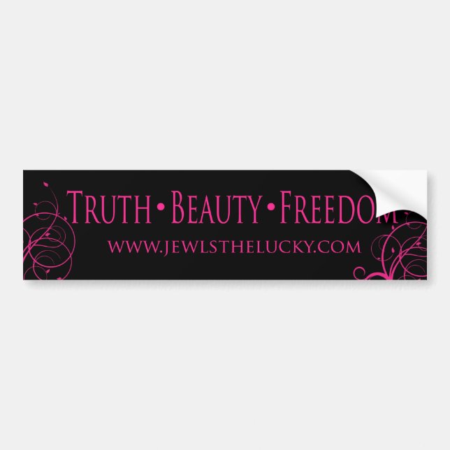 Truth Beauty Freedom Bumper Sticker (Front)