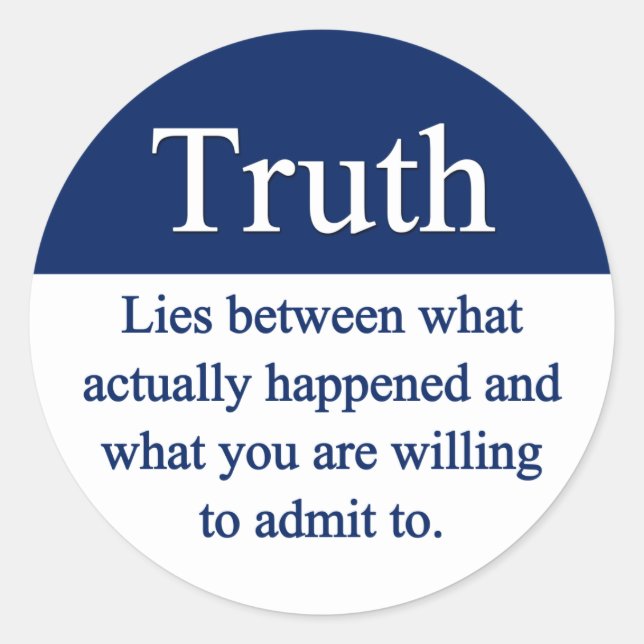 Truth Classic Round Sticker (Front)