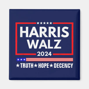 Truth Hope Decency Harris Walz 2024 Magnet