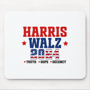 Truth Hope Decency Harris Wheimer Waltz 2024 Elect Mouse Pad