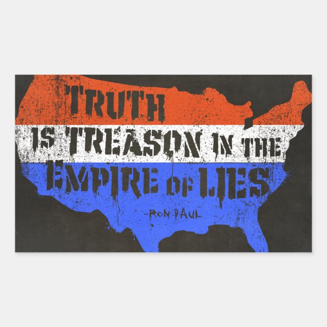 Truth Is Treason In The Empire Of Lies Rectangular Sticker (Front)