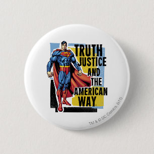 Truth, Justice 6 Cm Round Badge