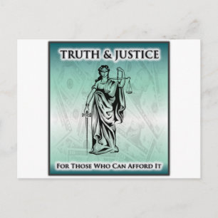 Truth & Justice - Lady Justice Postcard