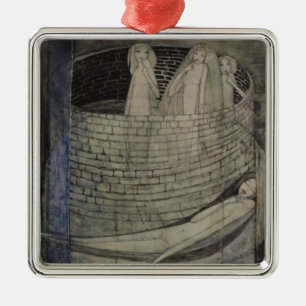 Truth Lies at the Bottom of the Well Metal Ornament