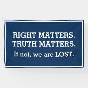 Truth Matters Impeachment Protest Sign   Blue