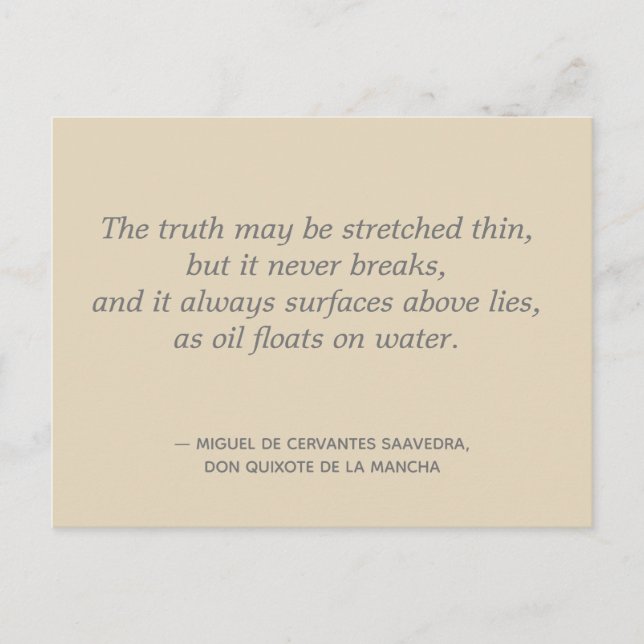 Truth Never Breaks Quote II Postcard (Front)
